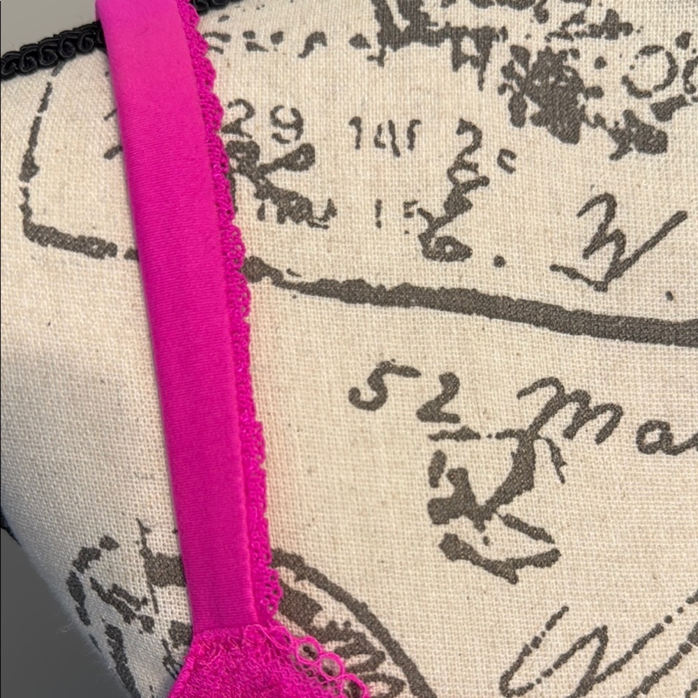 NWOT Victoria’s Secret Neon Pink Lace Underwire Bra - 38D - Picture 3 of 9